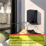 Retractable Clothesline Wall-Mounted Indoor Outdoor Washing Clothes Hanger