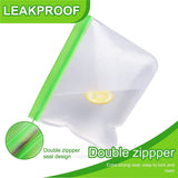 12pcs Reusable Leakproof Food Storage Freezer Bags