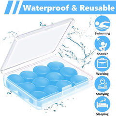 Reusable Silicone Noise Cancelling Sound Blocking Earplugs