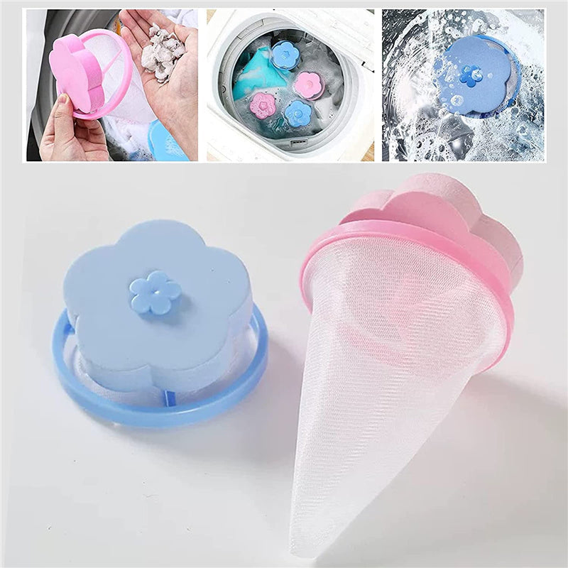 Reusable Pet Fur Remover Hair Filter Cleaning Mesh Bag