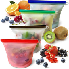 Reusable Silicone Food Storage Airtight Bags