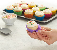 10Pcs Round Silicone Baking Cups Muffin Cupcakes Molds Mould