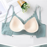 Adjustable Seamless Lace Bra Lightly Plunge Deep V Underwear Bralette