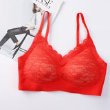 Adjustable Seamless Lace Bra Lightly Plunge Deep V Underwear Bralette