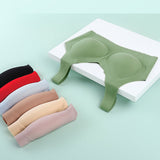 Seamless Wireless Comfort One Piece Bras Leisure V Neck Bralette Underwear Top