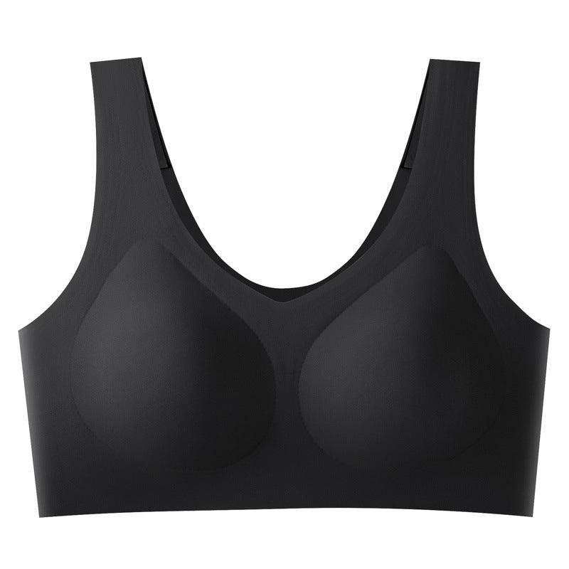 Seamless Wireless Comfort One Piece Bras Leisure V Neck Bralette Underwear Top