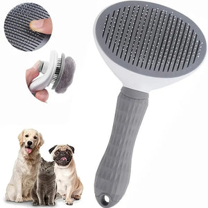 Dog Cat Grooming Brush Pet Hair Remover Self-Cleaning Pet Comb