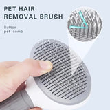 Dog Cat Grooming Brush Pet Hair Remover Self-Cleaning Pet Comb