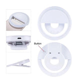 Selfie LED Light Ring Flash Clip Rechargeable Camera For Phone & Tablets Iphone