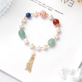 Shiny Pearl Natural Crystal Stone Good Lucky Bracelet