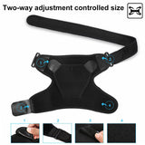 Shoulder Brace Rotator Cuff Support Relief Pain Adjustable Belt Black Left Right