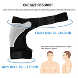 Shoulder Brace Rotator Cuff Support Relief Pain Adjustable Belt Black Left Right