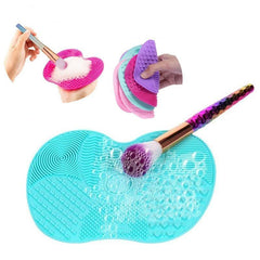 2pcs Silicone Makeup Brush Cleaning Mat Palette Washing Tool
