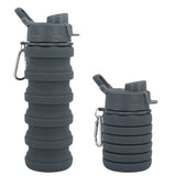 Silicone Collapsible Sports Water Travel Bottles 500ml