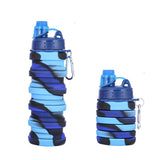 Silicone Collapsible Sports Water Travel Bottles 500ml