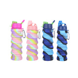 Silicone Collapsible Sports Water Travel Bottles 500ml