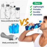 Silicone Collapsible Sports Water Travel Bottles 500ml