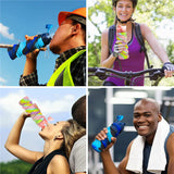 Silicone Collapsible Sports Water Travel Bottles 500ml