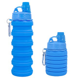 Silicone Collapsible Sports Water Travel Bottles 500ml