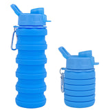 Silicone Collapsible Sports Water Travel Bottles 500ml