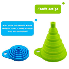 2pcs Silicone Collapsible Gadgets Funnels for Kitchen Use