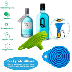 2pcs Silicone Collapsible Gadgets Funnels for Kitchen Use
