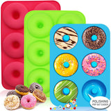 2Pcs Silicone Doughnut Cake Donut Muffin Mold Ice Mould Baking Pan Tray