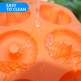 2Pcs Silicone Doughnut Cake Donut Muffin Mold Ice Mould Baking Pan Tray