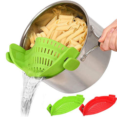 Silicone Food Strainers Heat Resistant Clip On Strain Strainer