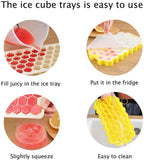 Silicone 37 Ice Cube Tray Mould Plastic with Lid Home Freezer Maker Kitchen Tool