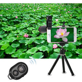 10 in 1 Camera Lens Kit 12x Telescope Lens Selfie Stick Macro Lens for Cellphone