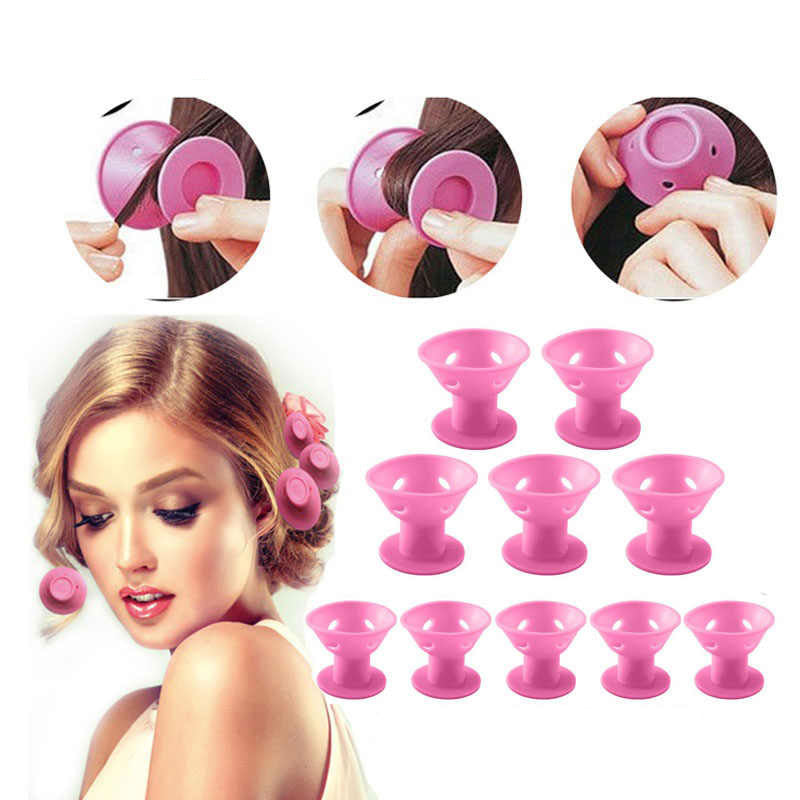 Soft Rubber Magic Hair Care Rollers No Heat No Clip Hair Curl Styling DIY Tool