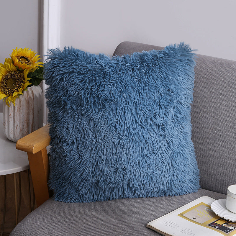 Soft Faux Fur Blush Plush Decorative Tie Dye Throw Girls Pillow Covers