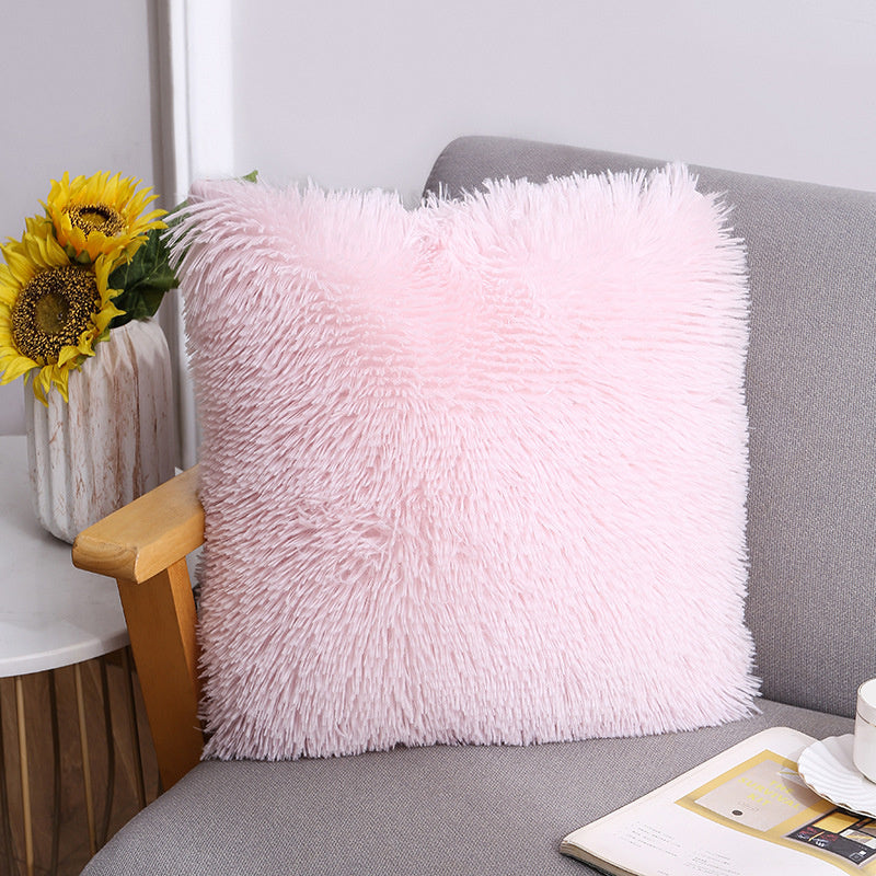 Soft Faux Fur Blush Plush Decorative Tie Dye Throw Girls Pillow Covers