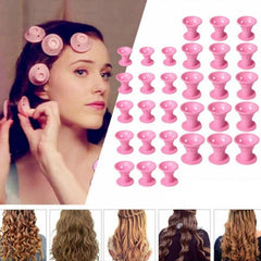 Soft Rubber Magic Hair Care Rollers No Heat No Clip Hair Curl Styling DIY Tool