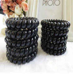 20pcs Spiral Hair Ties Candy Color 5cm Phone Cord Hair Bands