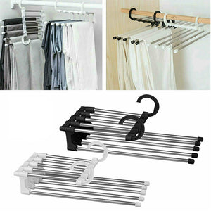 Stainless Steel Pants Hangers Clothes Closet Storage Organizer