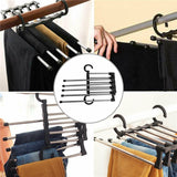 Stainless Steel Pants Hangers Clothes Closet Storage Organizer