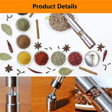 Stainless Steel Push Button Salt/Pepper Grinder