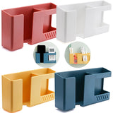 Self-Adhesive Beside Organizer Box Wall-Mounted Holder Office Stand Storage Bracket