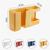 Self-Adhesive Beside Organizer Box Wall-Mounted Holder Office Stand Storage Bracket