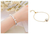 2pcs Set Stylish White Turquoise Agate Stone Good Lucky Bracelet