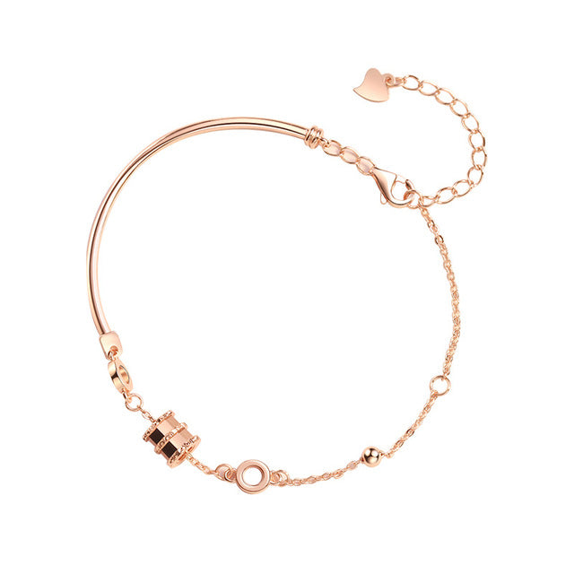 Stylish Glitter 925 Sterling Silver Resizable Bracelet Cuff