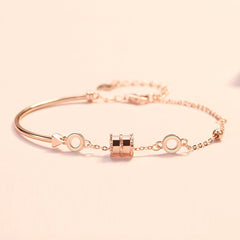 Stylish Glitter 925 Sterling Silver Resizable Bracelet Cuff