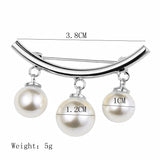 2Pcs Faux Pearl Brooch Sweater Shawl Clip Exposed Neckline Safety Pin