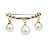 2Pcs Faux Pearl Brooch Sweater Shawl Clip Exposed Neckline Safety Pin