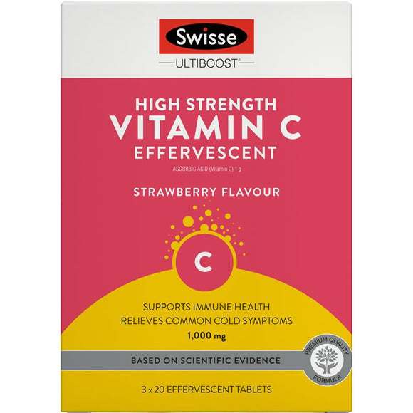 Swisse High Strength Vitamin C 1000mg Strawberry Flavour
