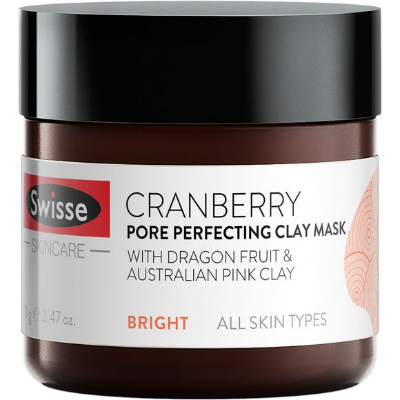 Swisse SkinCare Cranberry Pore Perfecting Clay Mask 70g