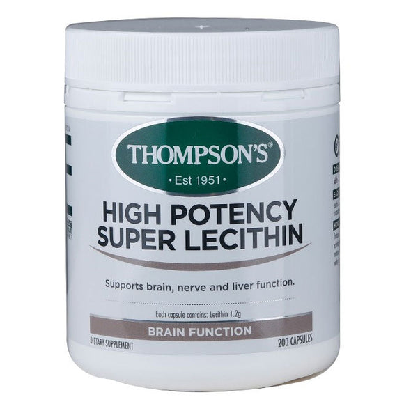 THOMPSON'S High Potency Super Lecithin 200 Capsules