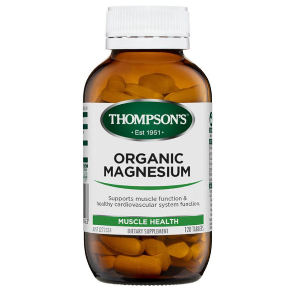Thompson's Organic Magnesium Tablets 120 Tablets
